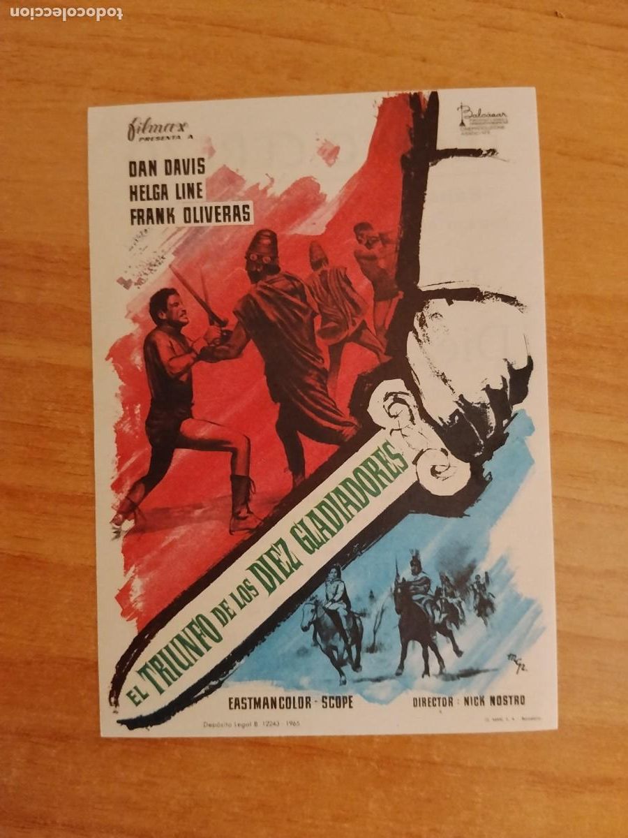 Cine: ROSA-PROGRAMA DE CINE --EL TRIUNFO DE LOS DIEZ GLADIADORES ct