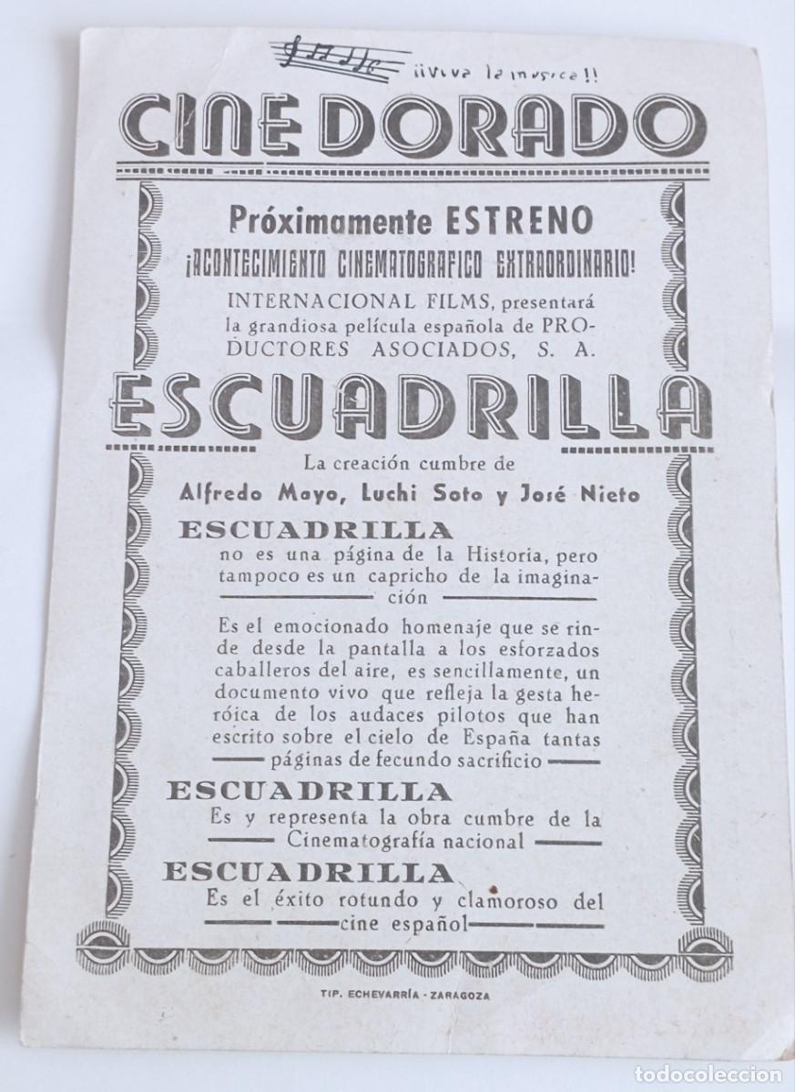 Cine: Programa de mano Escuadrilla con Alfredo Mayo. - Foto 2