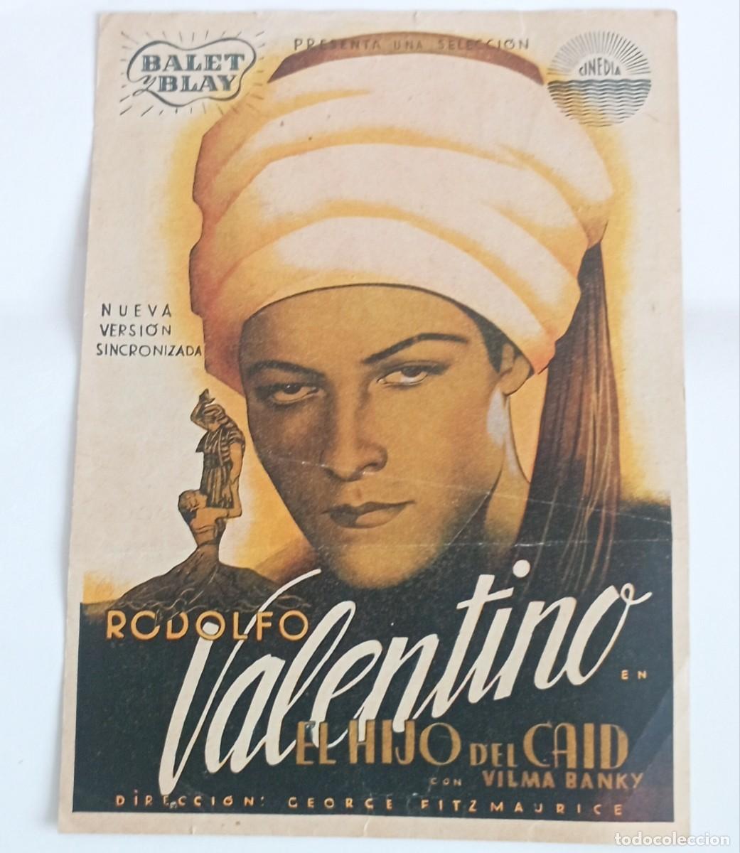Cine: Programa de mano El Hijo Del Caid con Rodolfo Valentino