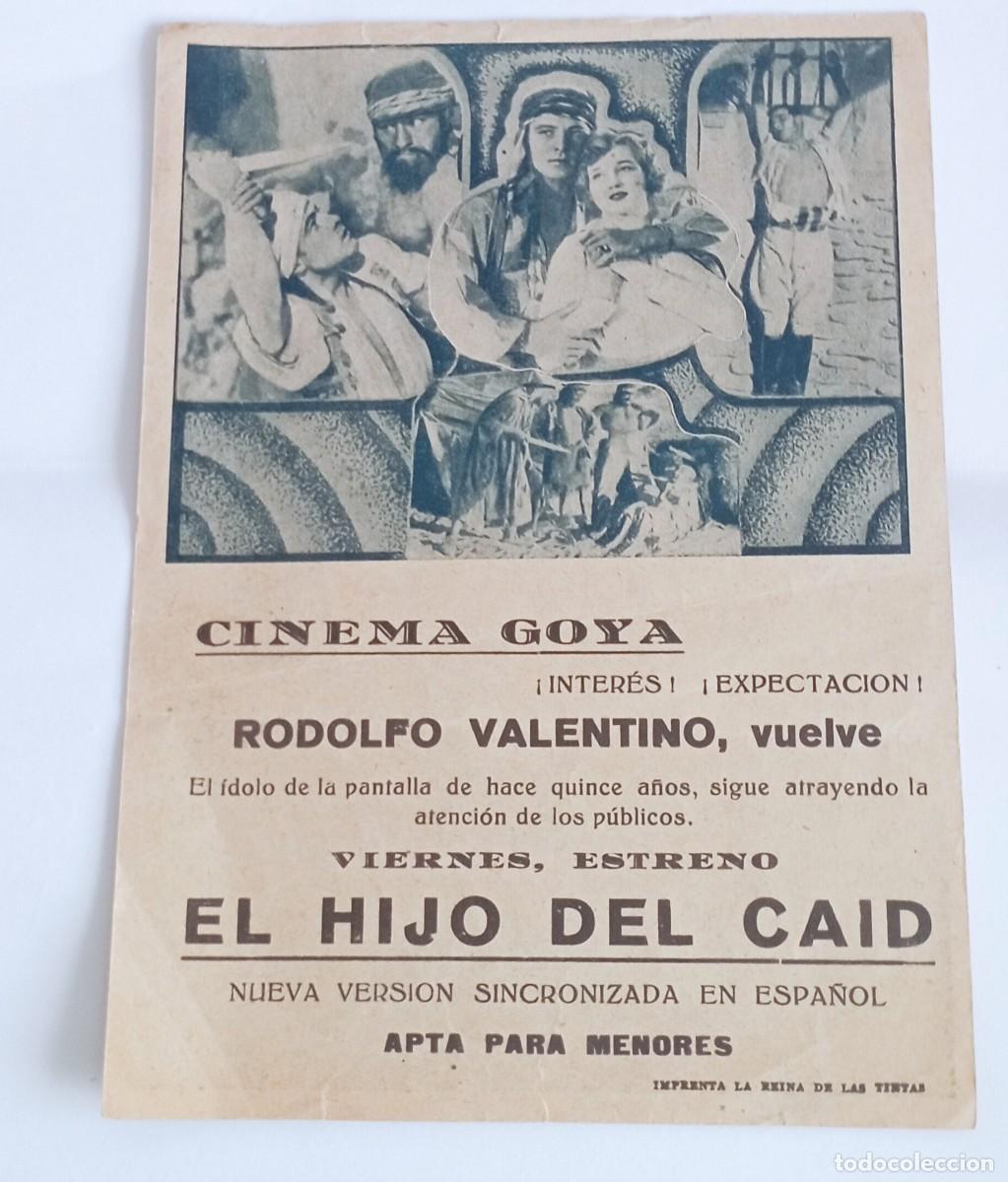 Cine: Programa de mano El Hijo Del Caid con Rodolfo Valentino - Foto 2