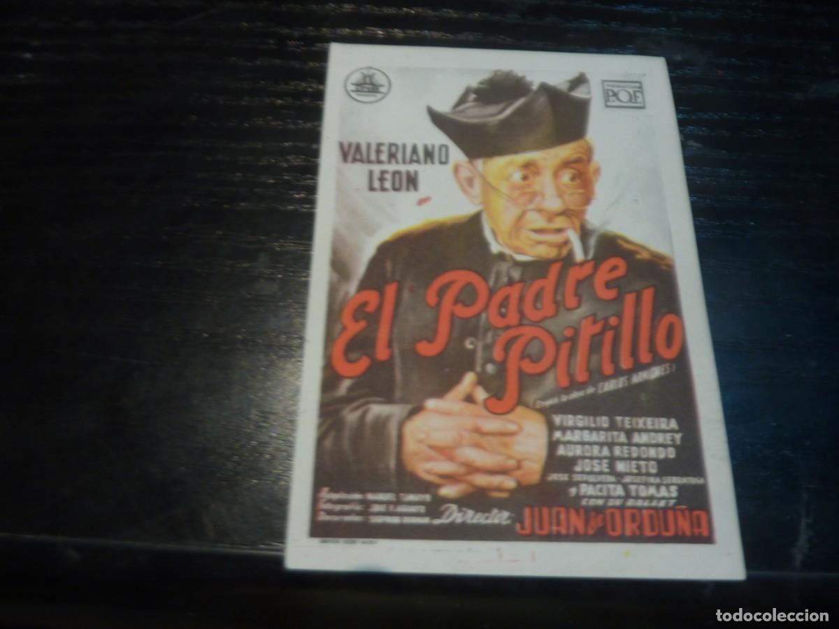 Cine: Folleto de cine EL PADRE PITILLO con publicidad