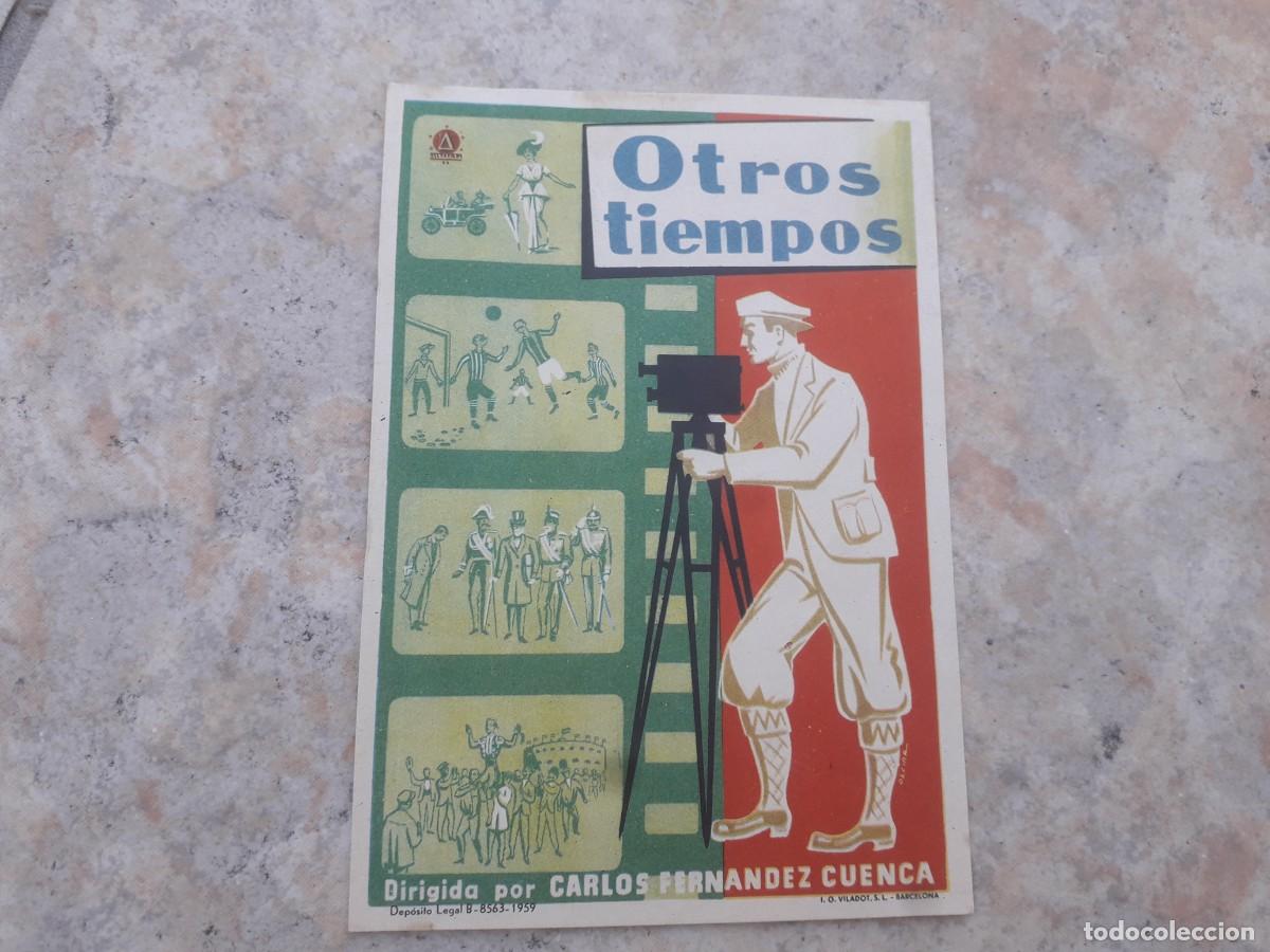 Cine: programa de cine folleto de mano otros tiempos original sin publicidad
