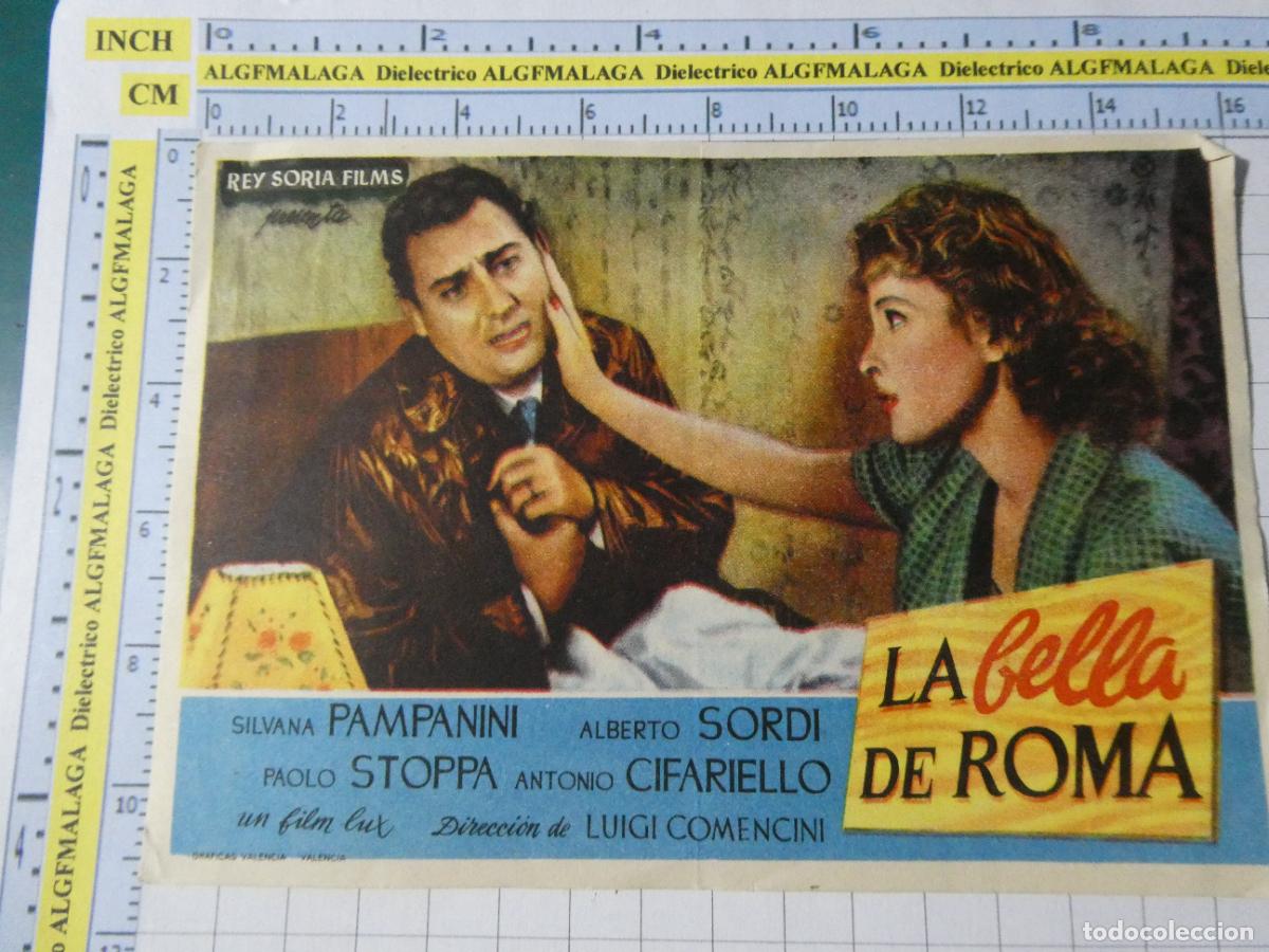 Cine: PROGRAMA DE MANO. CINE. PEL&Iacute;CULA. LA BELLA DE ROMA PUBLICIDAD CINE ISABEL CAT&Oacute;LICA GRANADA. 423