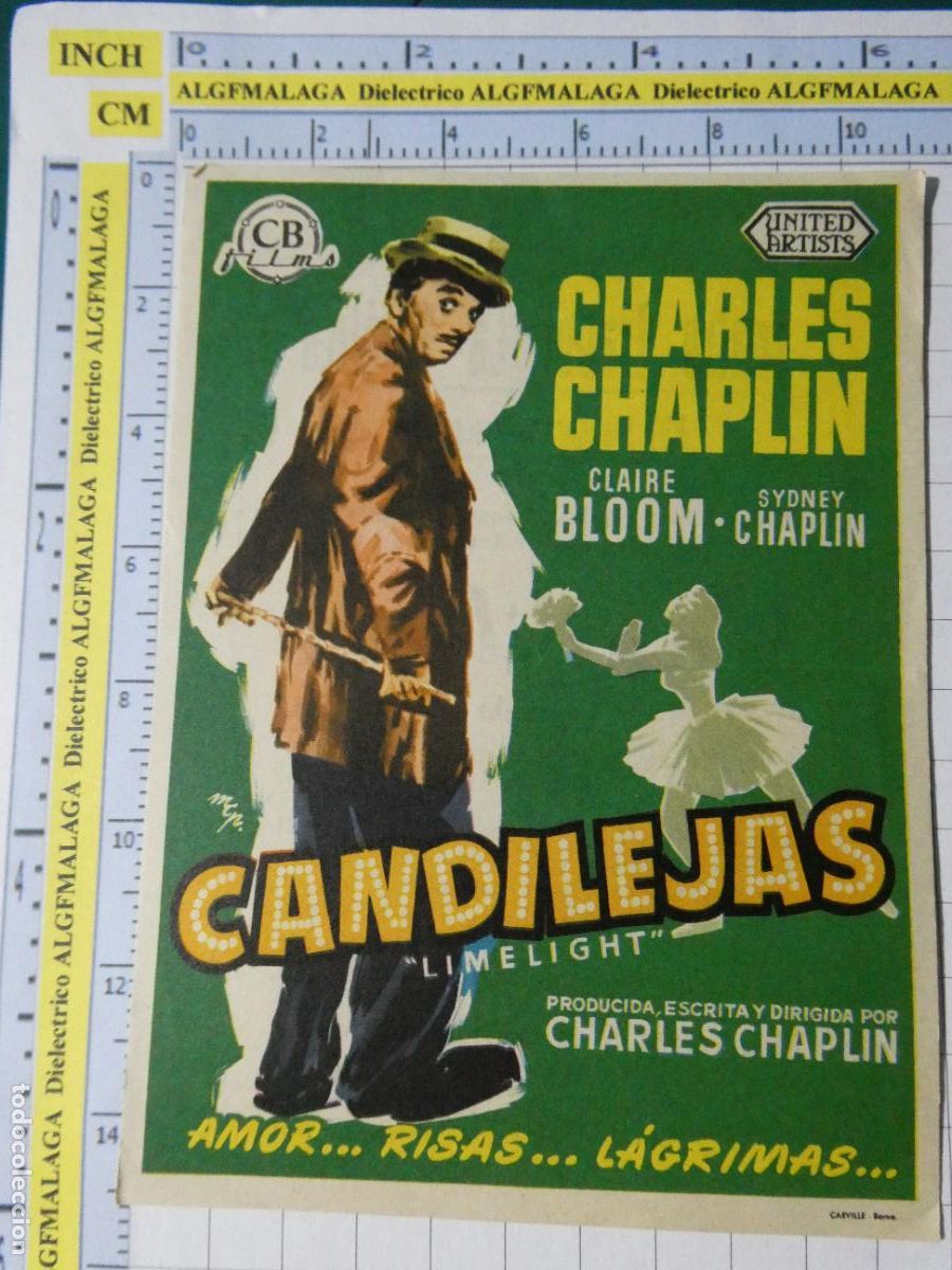 Cine: PROGRAMA DE MANO. CINE. PEL&Iacute;CULA. CANDILEJAS CHARLES CHAPLIN TEATRO ISABEL LA CAT&Oacute;LICA GRANADA. 426