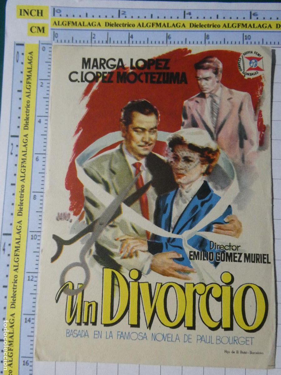 Cine: PROGRAMA DE MANO. CINE. PEL&Iacute;CULA. UN DIVORCIO CINE EUME CORU&Ntilde;A. 429