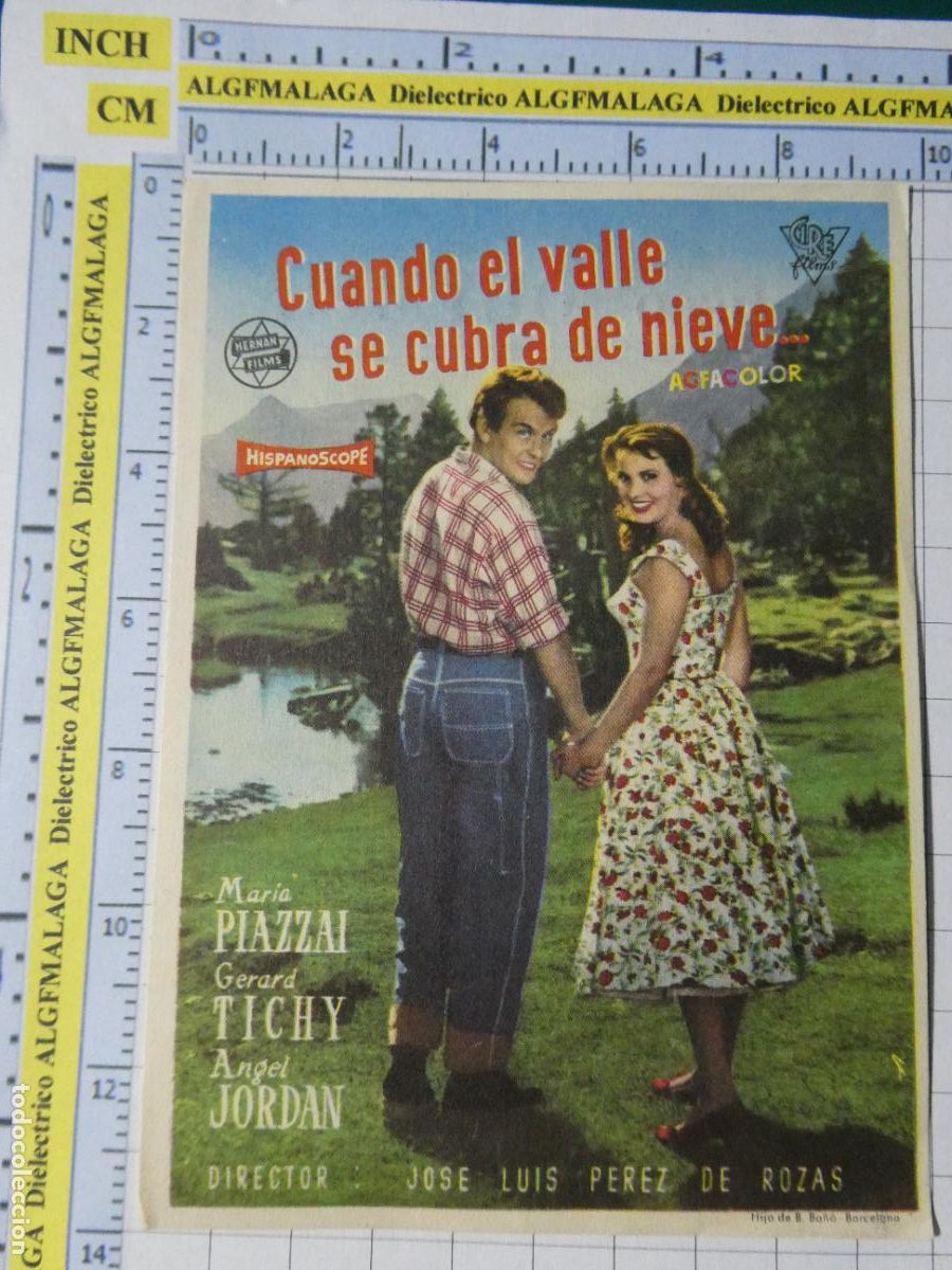 Cine: PROGRAMA DE MANO. CINE. PEL&Iacute;CULA. CUANDO EL VALLE SE CUBRA DE NIEVE COLISEO OLYMPIA. 433
