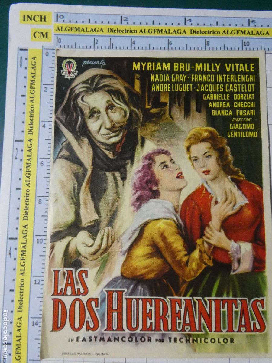 Cine: PROGRAMA DE MANO. CINE. PEL&Iacute;CULA. LAS DOS HUERFANITAS COLISEO OLYMPIA GRANADA. 437