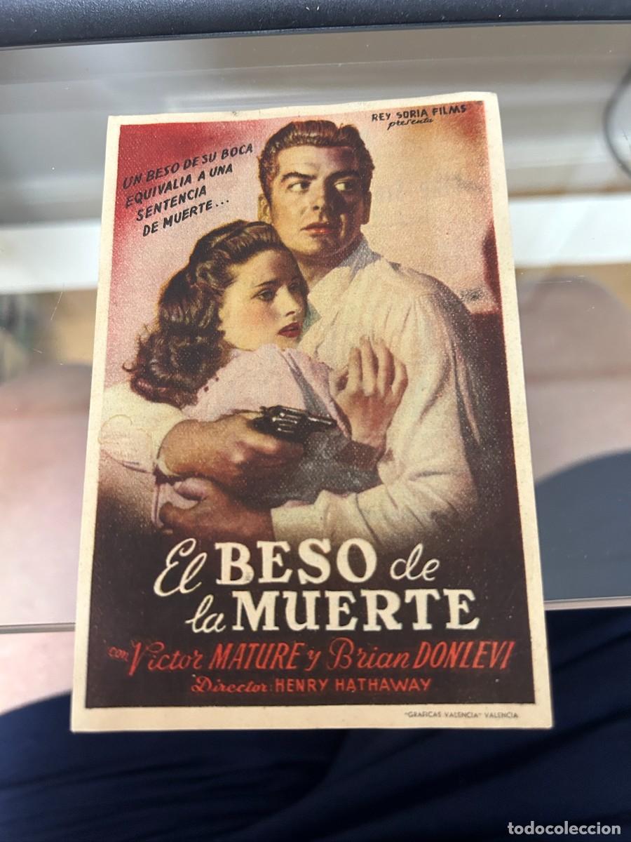 Cine: &ordm;189 el beso de la muerte principal cinema sarreal tarragona con publicidad buen estado