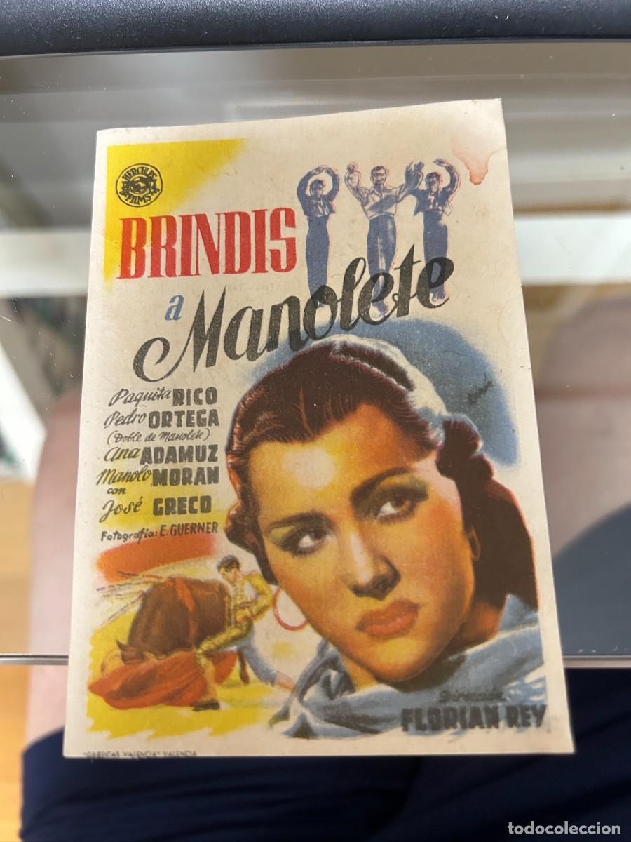 Cine: &ordm;204 brindis a manolete cine mari leon con publicidad buen estado