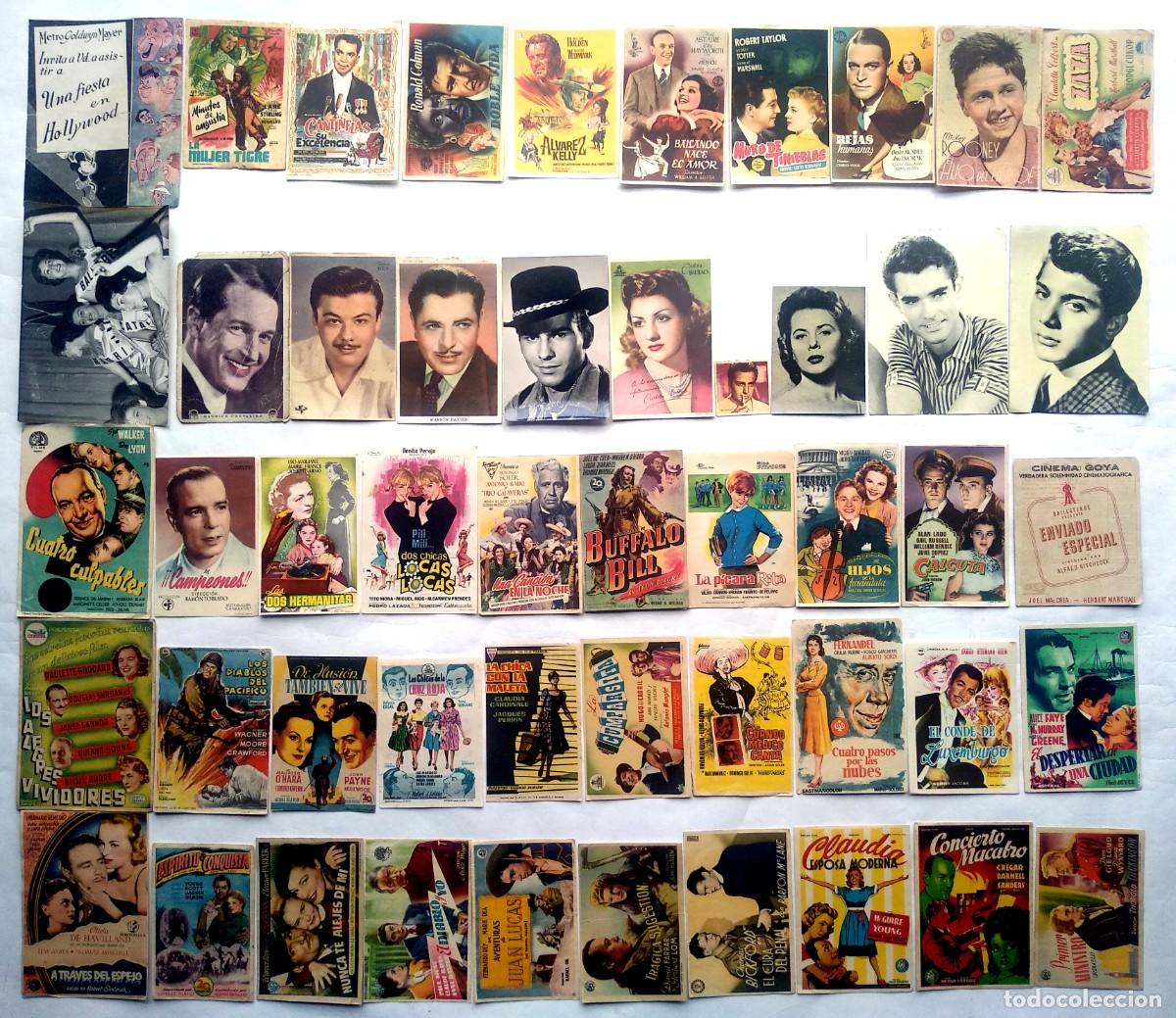 Cine: 50 PROGRAMAS VARIADOS, LOTE N&ordm; 276. ( 14 CON EL DORSO IMPRESO).