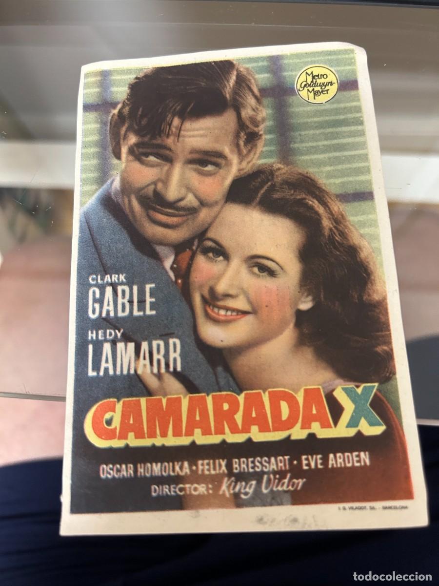Cine: &ordm;234 camarada x clark gable cine tivoli barcelona con publicidad buen estado