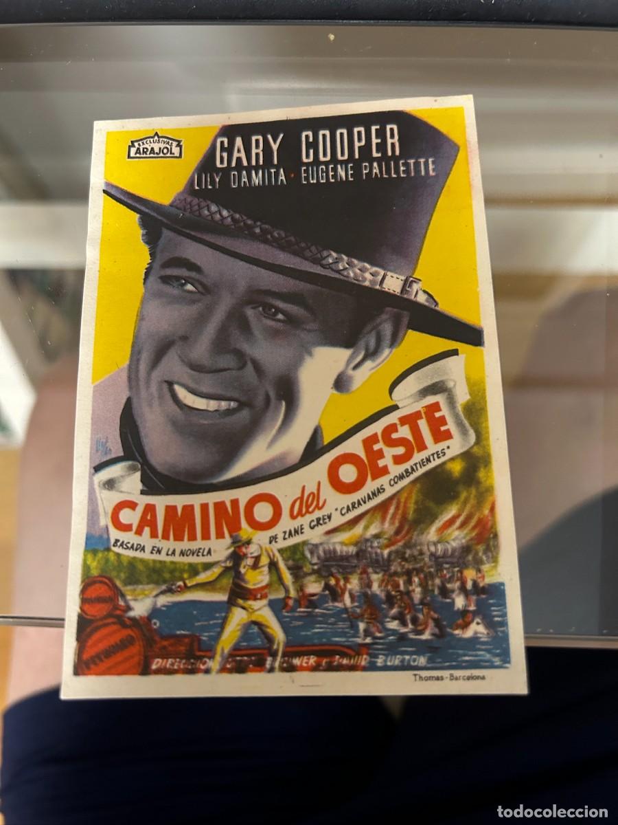 Cine: &ordm;236 camino del oeste con sello de barcelona buen estado arajol gary cooper