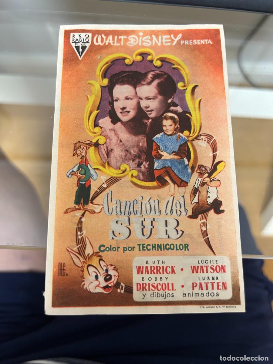 Cine: &ordm;254 cancion del sur cine avenida barcelona con publicidad buen estado