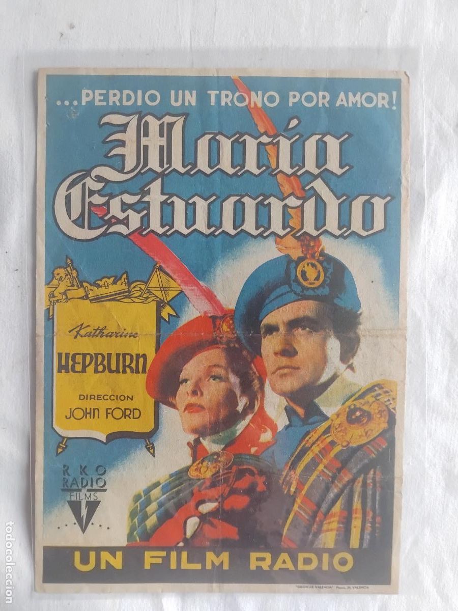 Cine: PROGRAMA DE CINE MARIA ESTUARDO PROGRAMA SENCILLO GRANDE RKO KATHARINE HEPBURN JOHN FORD