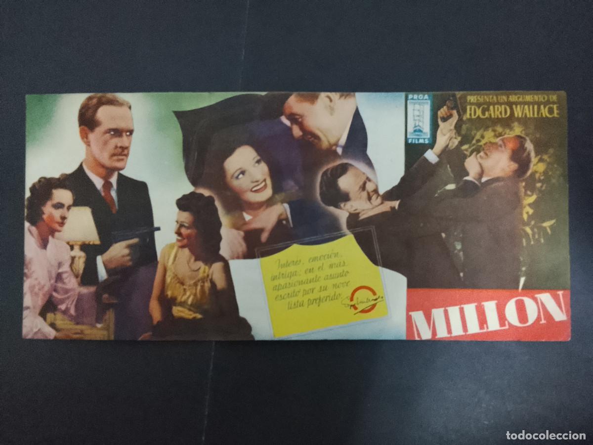 Cine: Folleto de mano de la pel&iacute;cula La muchacha del mill&oacute;n (Linden Travers)