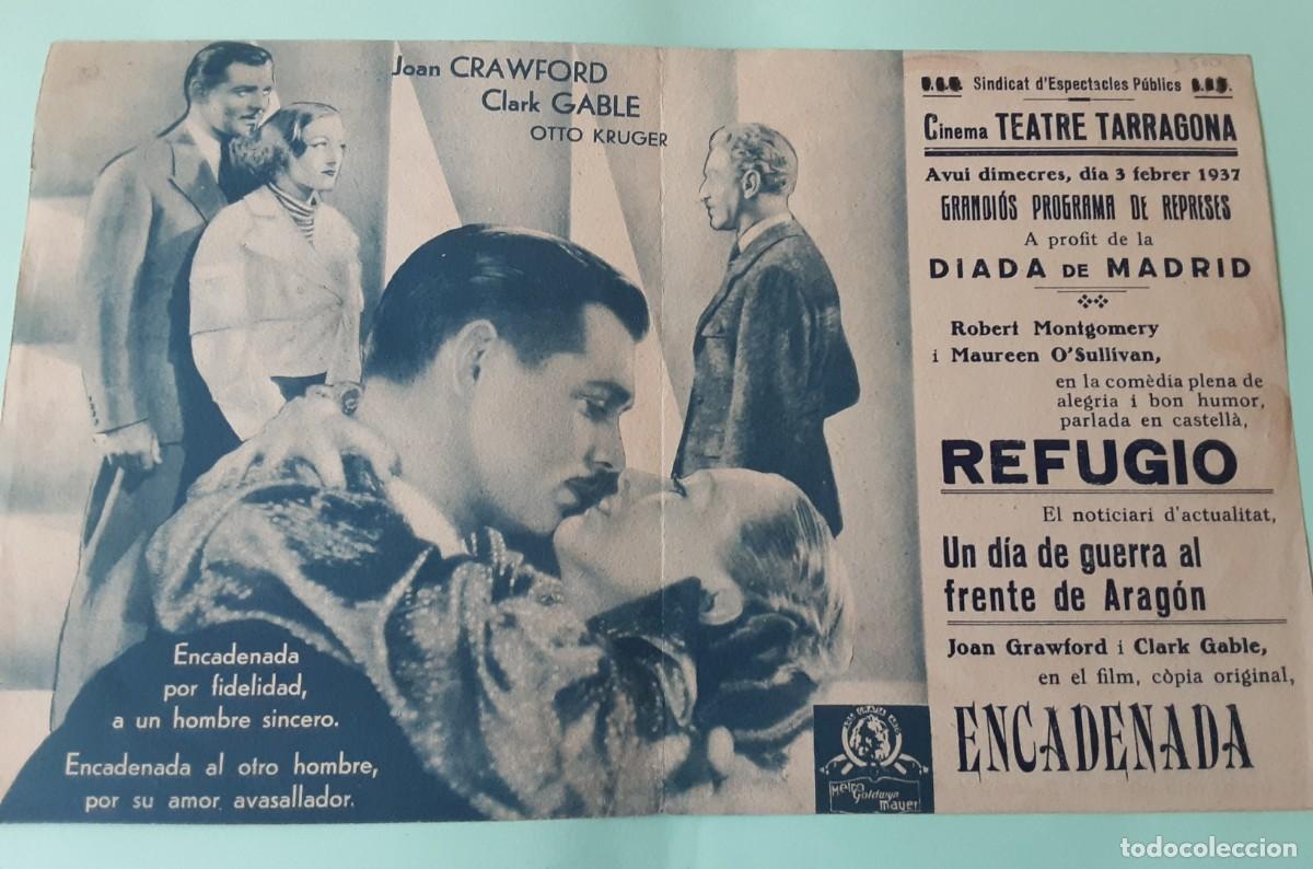 Cine: ENCADENADA, JOAN CRAWFORD, CLARK GABLE. PROGRAMA DOBLE M.G.M. - Foto 2
