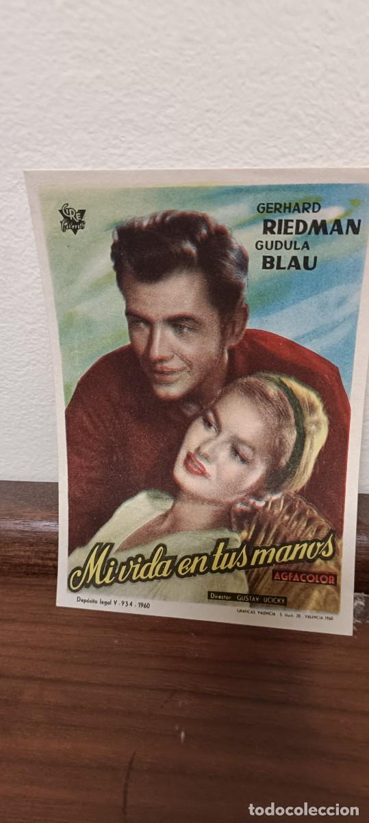 Folhetos de m&atilde;o de filmes antigos de cinema: Mi vida en tus manos