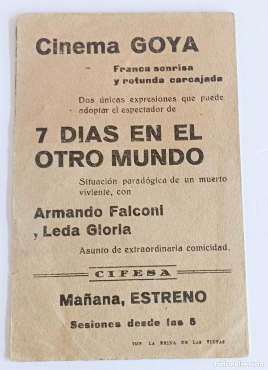 Cine: Programa de mano 7 d&iacute;as en el otro mundo - Foto 2