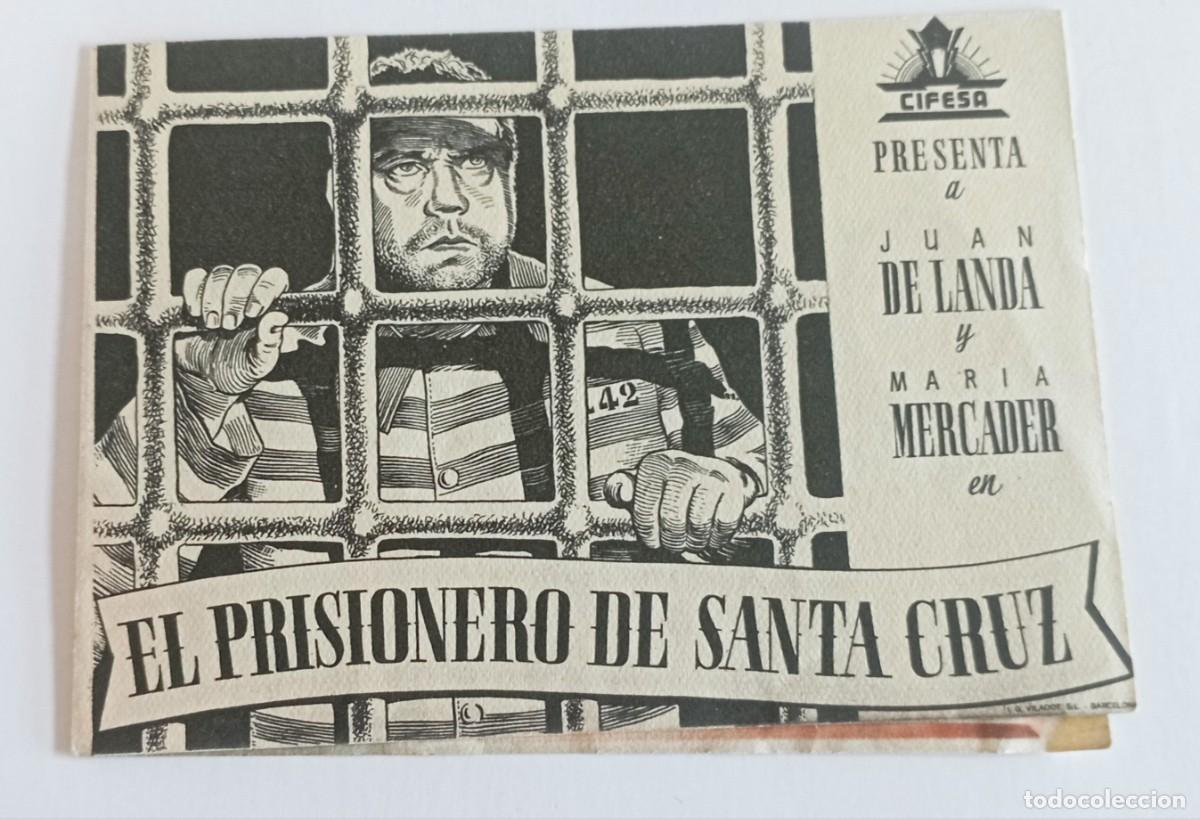 Cine: Programa de mano El prisionero de santa cruz - Foto 1