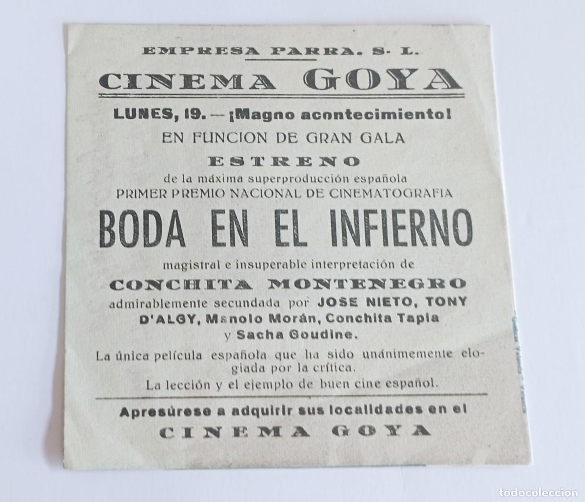Cine: Programa de mano Boda en el infierno - Foto 2
