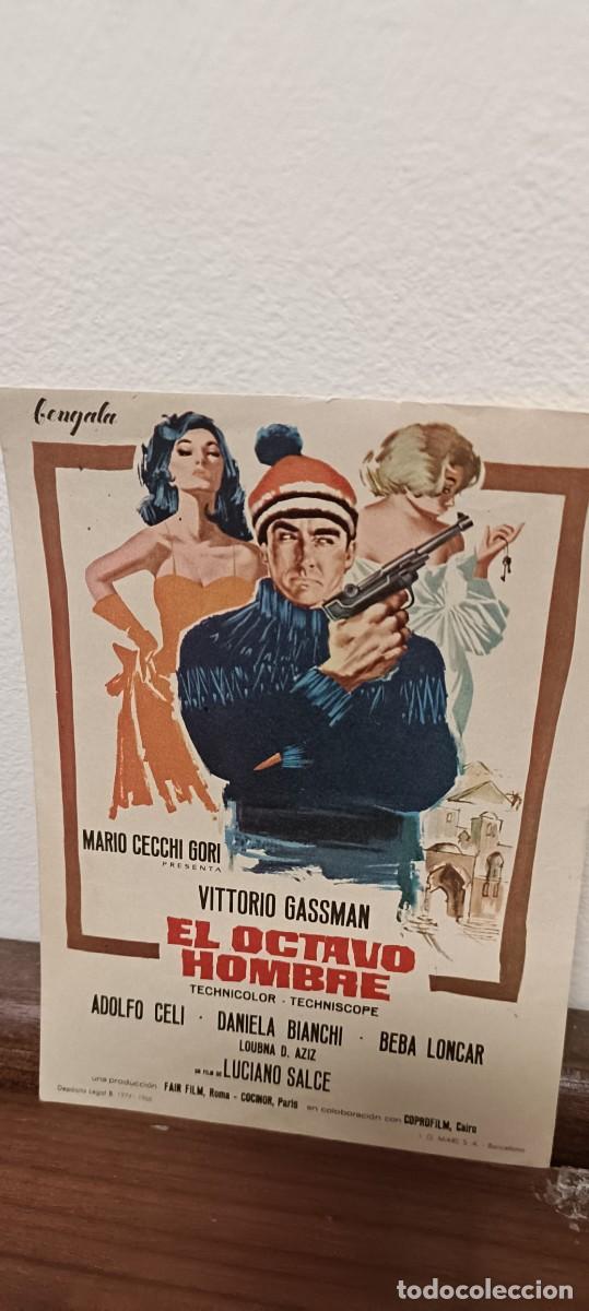 Folhetos de m&atilde;o de filmes antigos de cinema: El octavo hombre.Folleto de mano