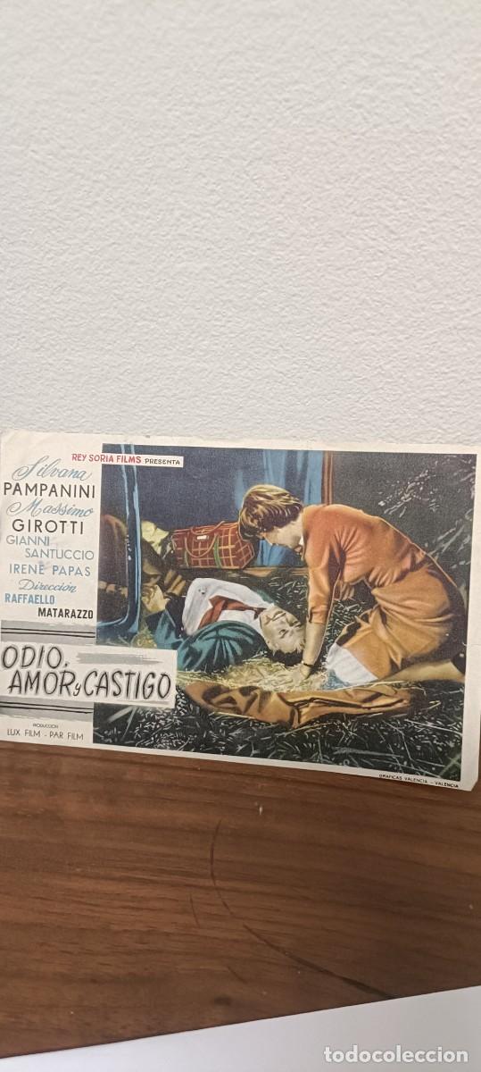  Foglietti di film di film antichi di cinema: Odio,amor y castigo.Folleto de mano