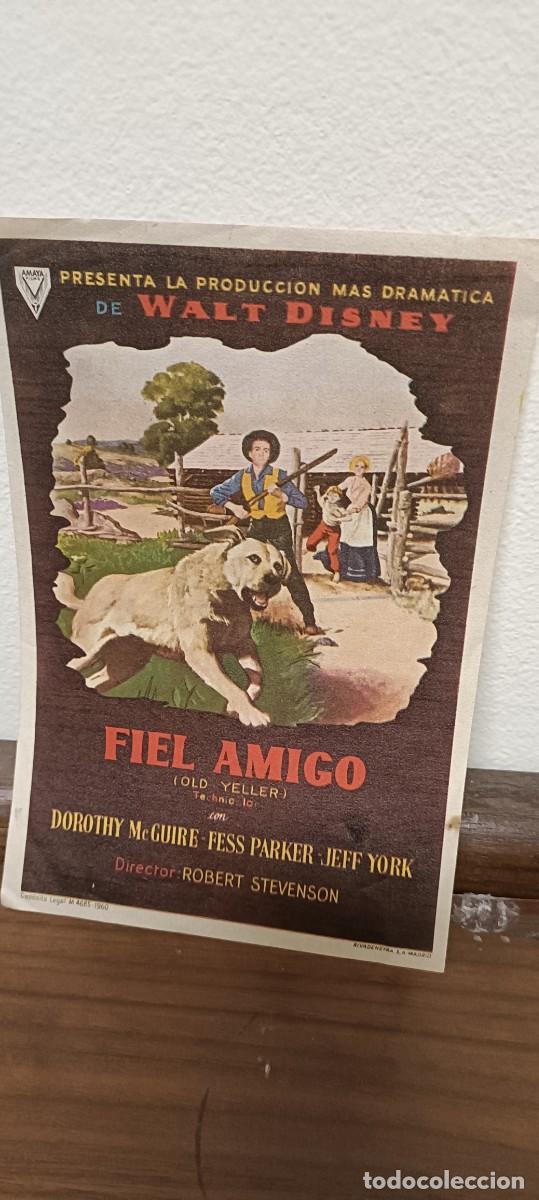 Cine: Fiel amigo.Folleto de mano - Foto 1