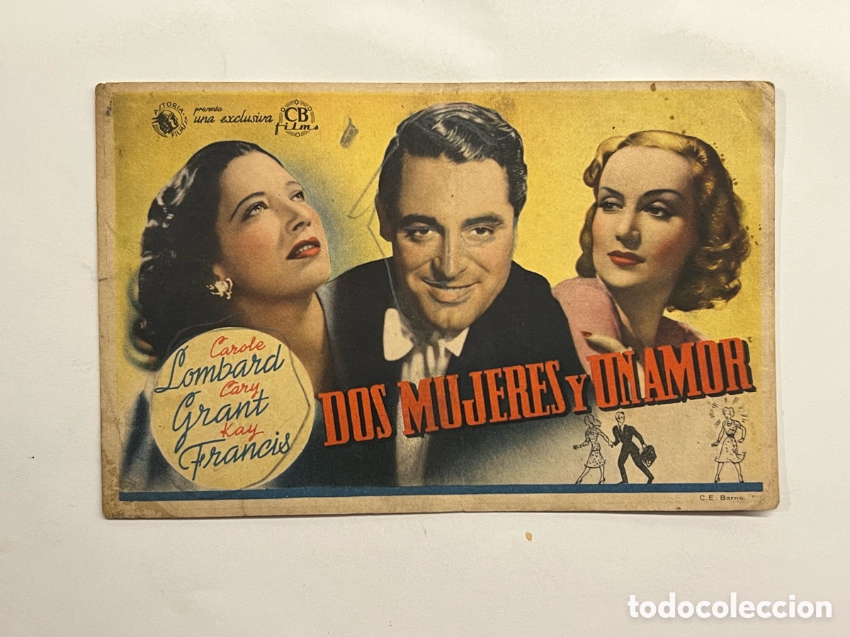  Foglietti di film di film antichi di cinema: DOS MUJERES Y UNA AMOR. Folleto de mano.. COMEDIA (a.1944)