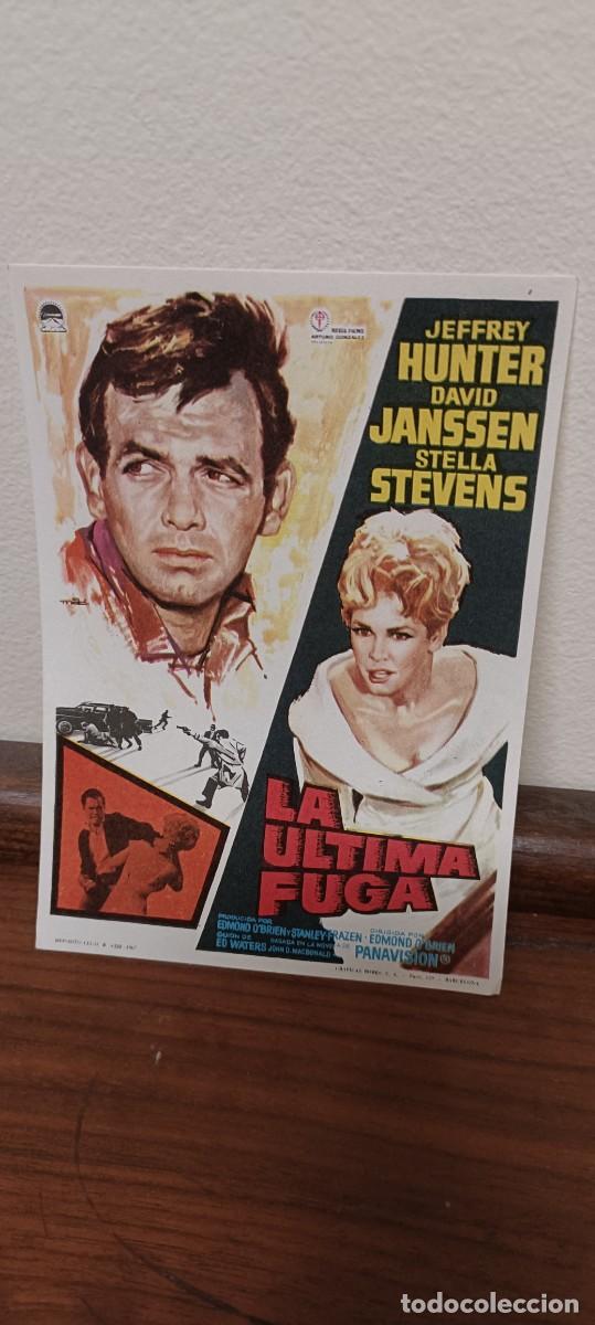  Foglietti di film di film antichi di cinema: La &uacute;ltima fuga.Folleto de mano
