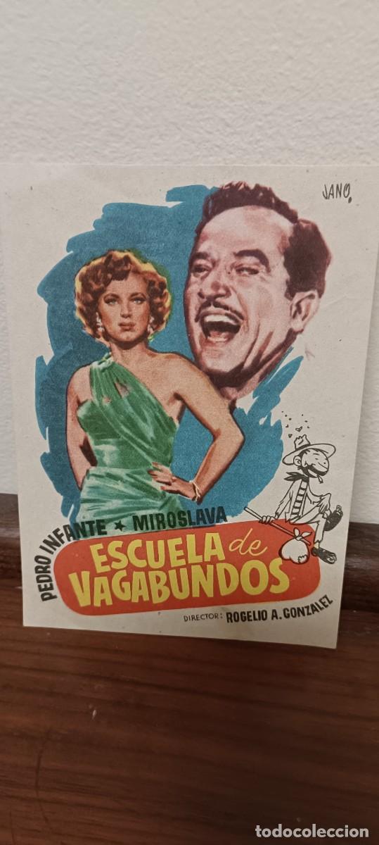  Foglietti di film di film antichi di cinema: Escuela de vagabundos.Folleto de mano