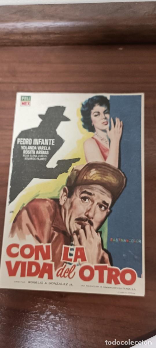  Foglietti di film di film antichi di cinema: Con la vida del otro.Folleto de mano
