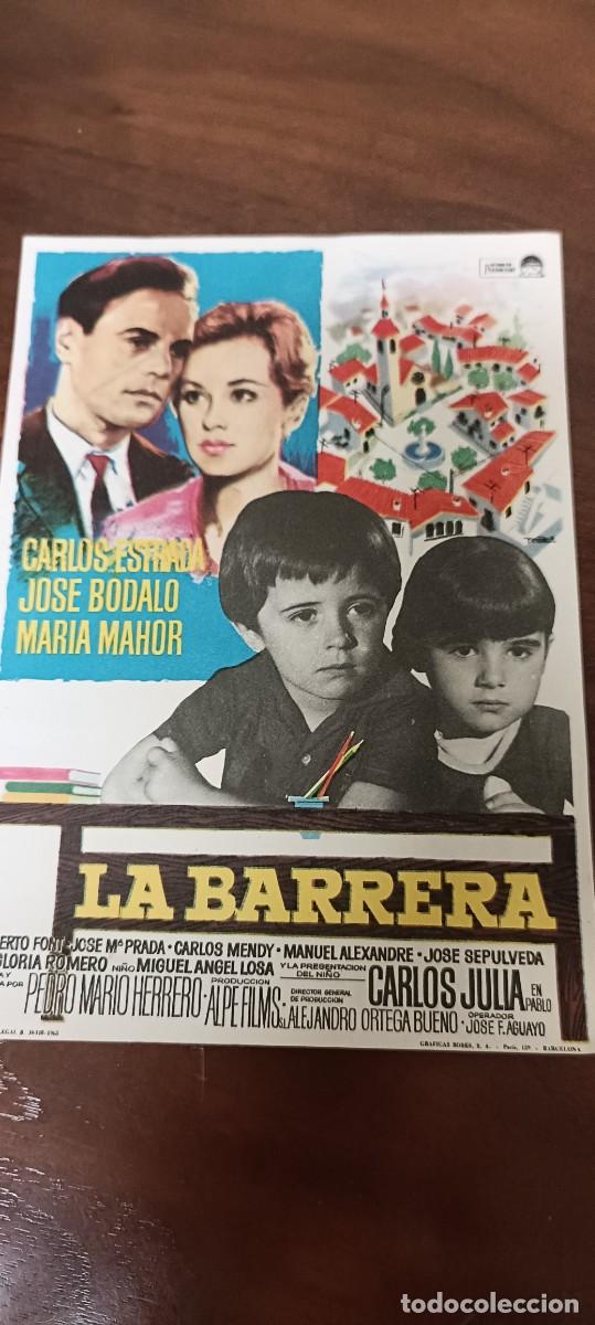 Flyers Publicitaires de films Anciens: La barrera.Folleto de mano