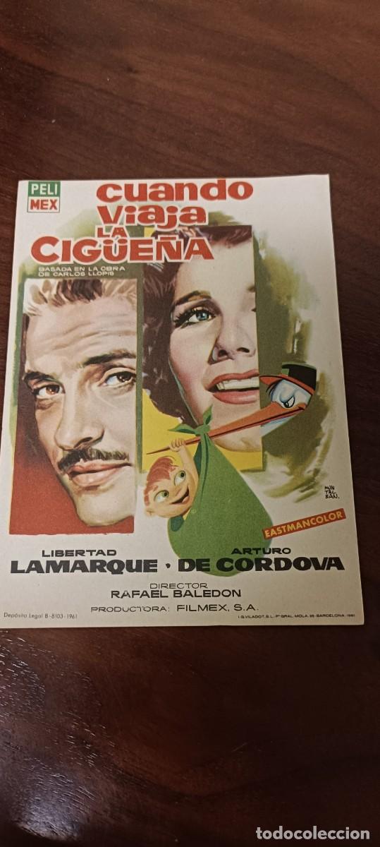 Cine: Cuando viaja la cig&uuml;e&ntilde;a.Folleto de mano - Foto 1
