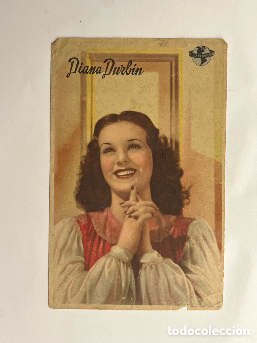 Cine: DIANA DURBIN.. FOLLETO DE MANO DE CINE. SU &Uacute;LTIMA DIABLURA. CINE CAPITOL, Valencia