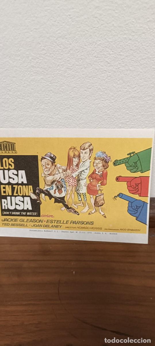  Foglietti di film di film antichi di cinema: Los usa en la zona rusa.Folleto de mano