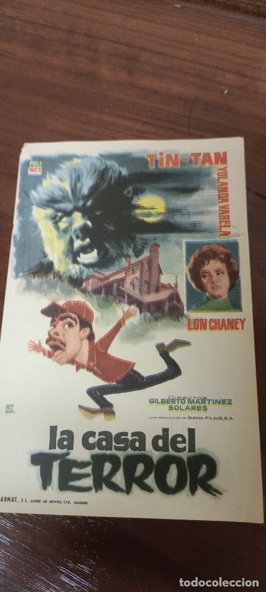  Foglietti di film di film antichi di cinema: La casa del terror.Folleto de mano