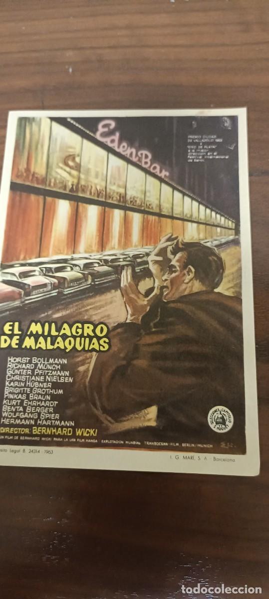  Foglietti di film di film antichi di cinema: El milagro de malaqu&iacute;as.Folleto de mano