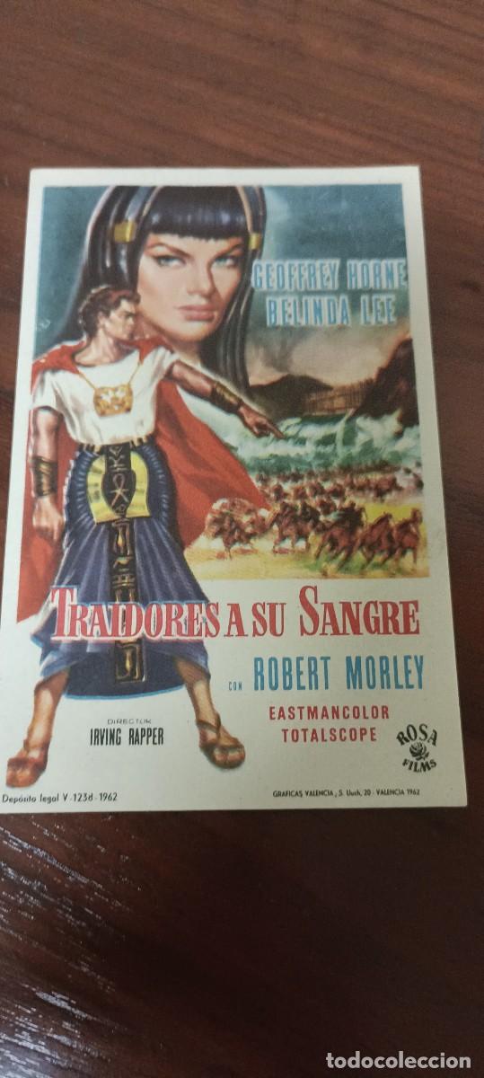  Foglietti di film di film antichi di cinema: Traidores a su sangre.Folleto de mano