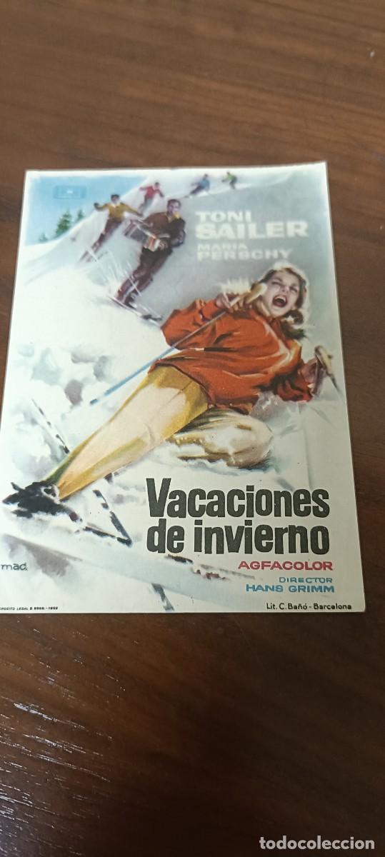  Flyers Publicitaires de films Anciens: Vacaciones de invierno.Folleto de mano