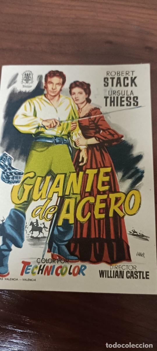Cinema: Guante de acero.Folleto de mano