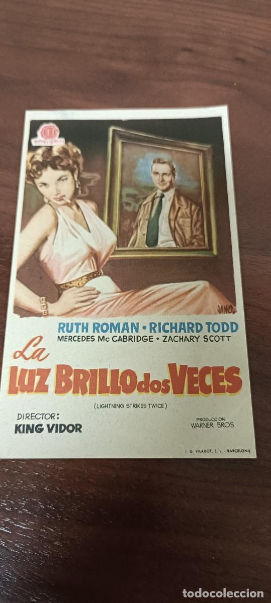 Cinema: La luz brill&oacute; dos veces.Folleto de mano