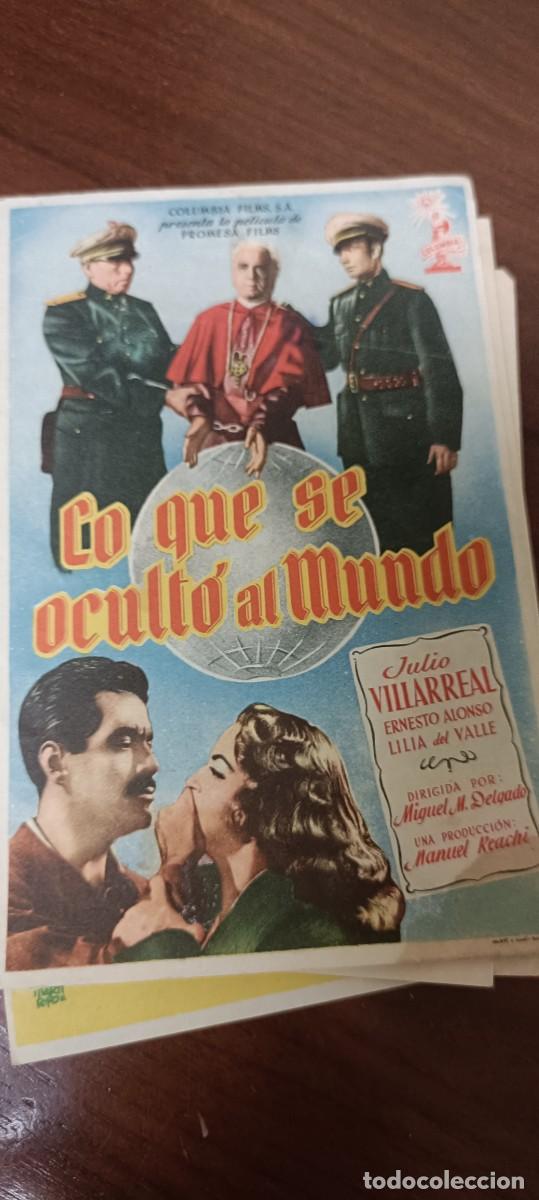  Foglietti di film di film antichi di cinema: Lo que se ocult&oacute; al mundo.Folleto de mano