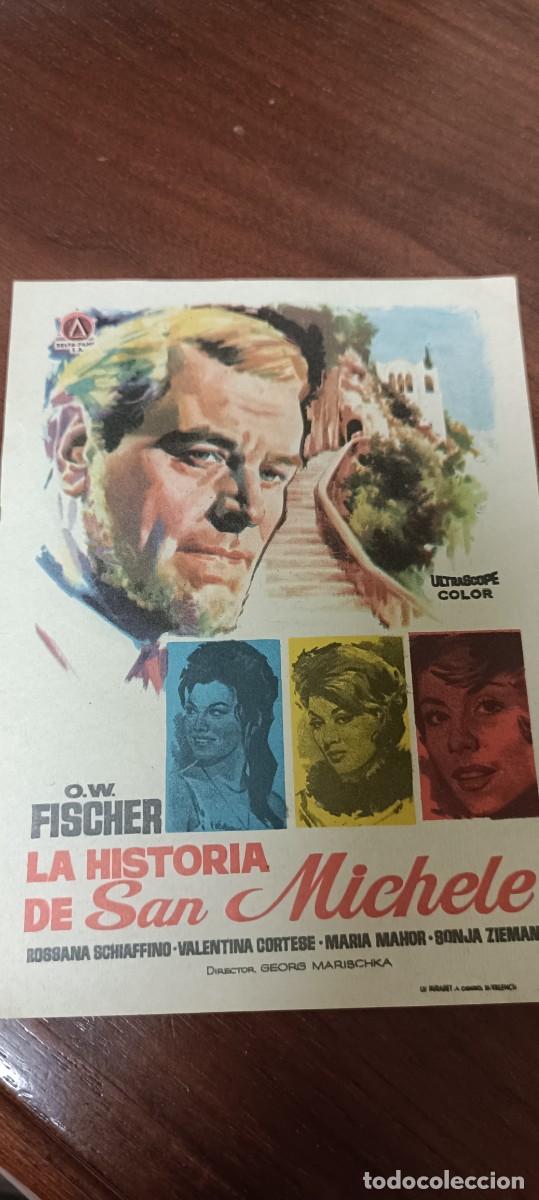  Flyers Publicitaires de films Anciens: La historia de san Michele.Folleto de mano