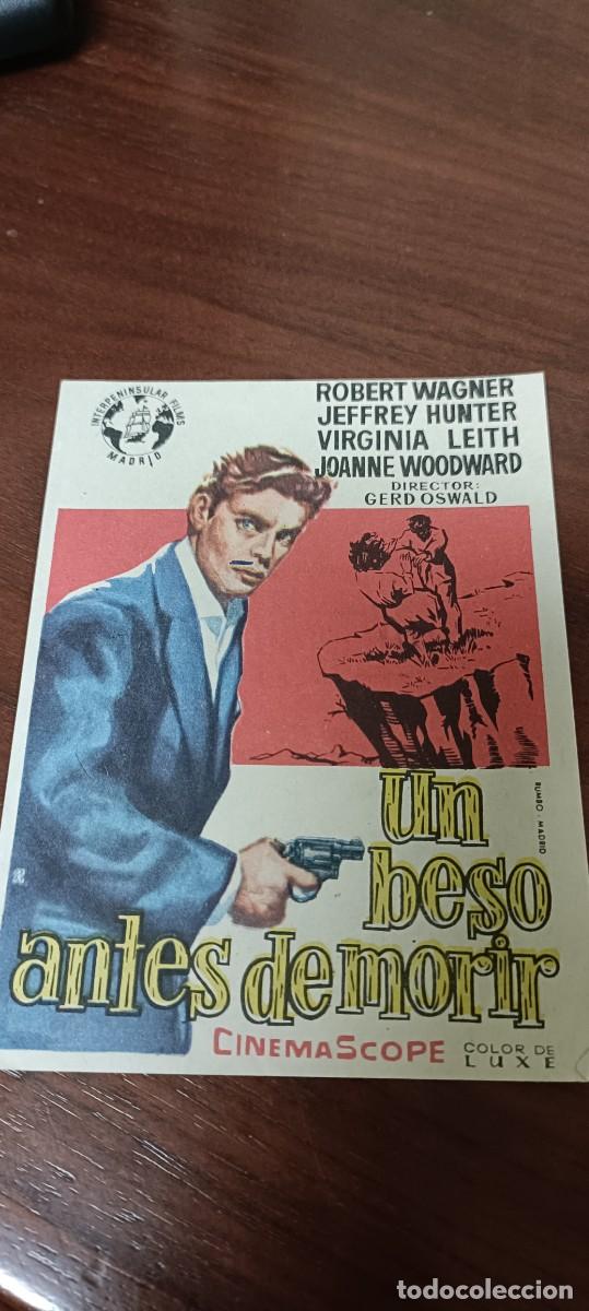  Foglietti di film di film antichi di cinema: Un beso antes de morir. Folleto de mano