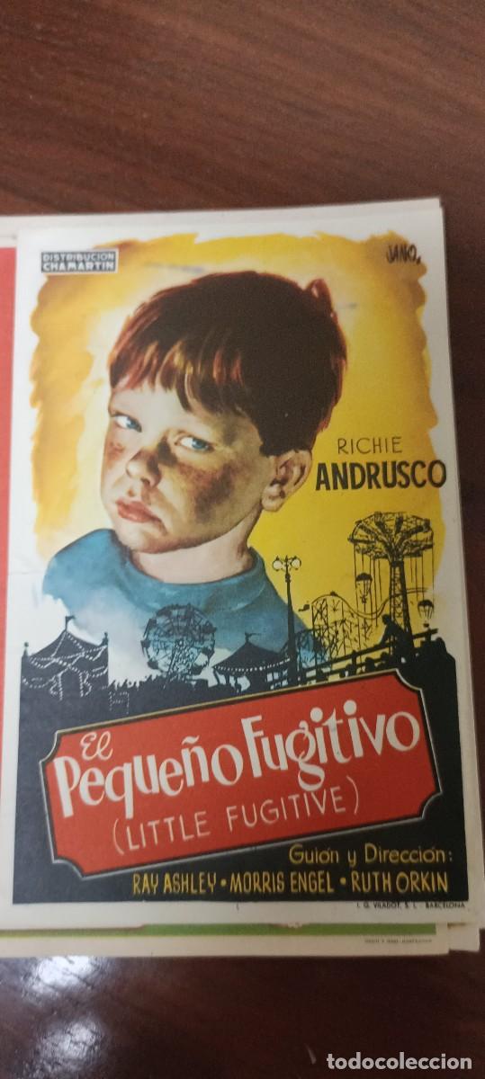  Foglietti di film di film antichi di cinema: El peque&ntilde;o fugitivo.Folleto de mano