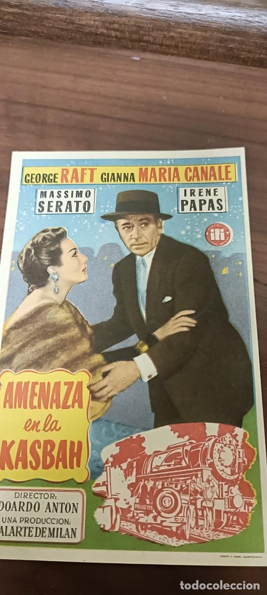  Foglietti di film di film antichi di cinema: Amenaza en la kasbah.Folleto de mano