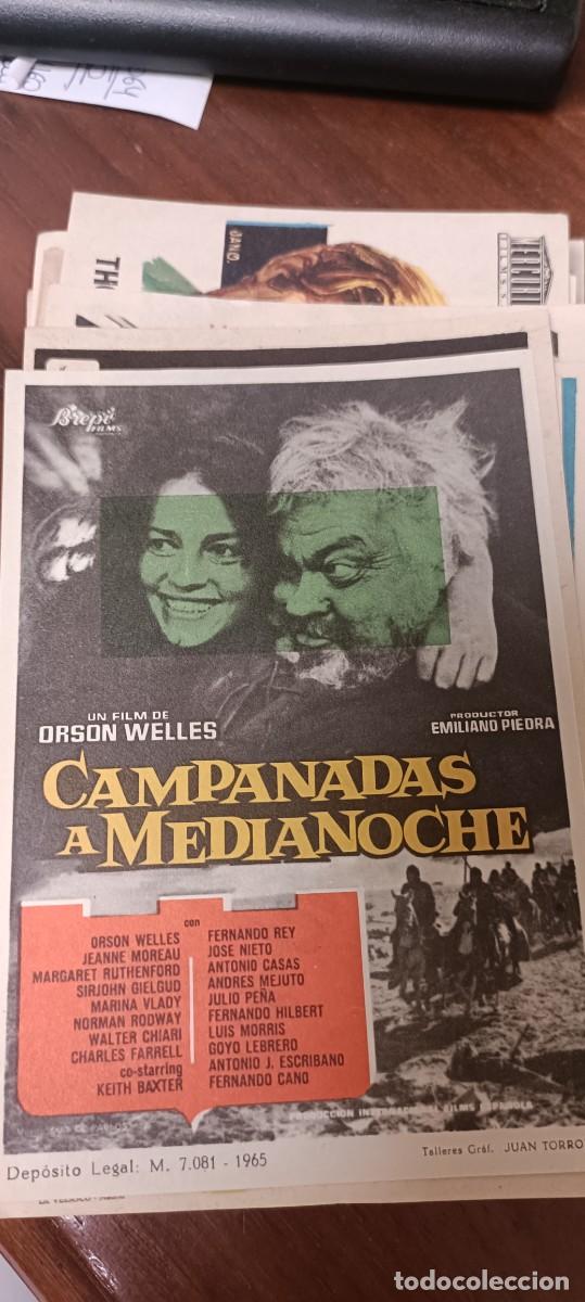  Foglietti di film di film antichi di cinema: Campanadas a medianoche.Folleto de mano