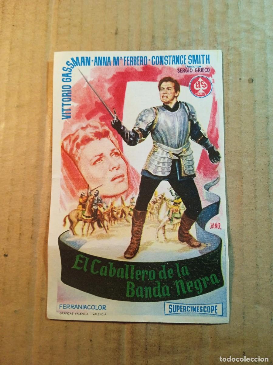  Flyers Publicitaires de films Anciens: FOLLETO DE MANO CON PUBLICIDAD EL CABALLERO DE LA BANDA NEGRA