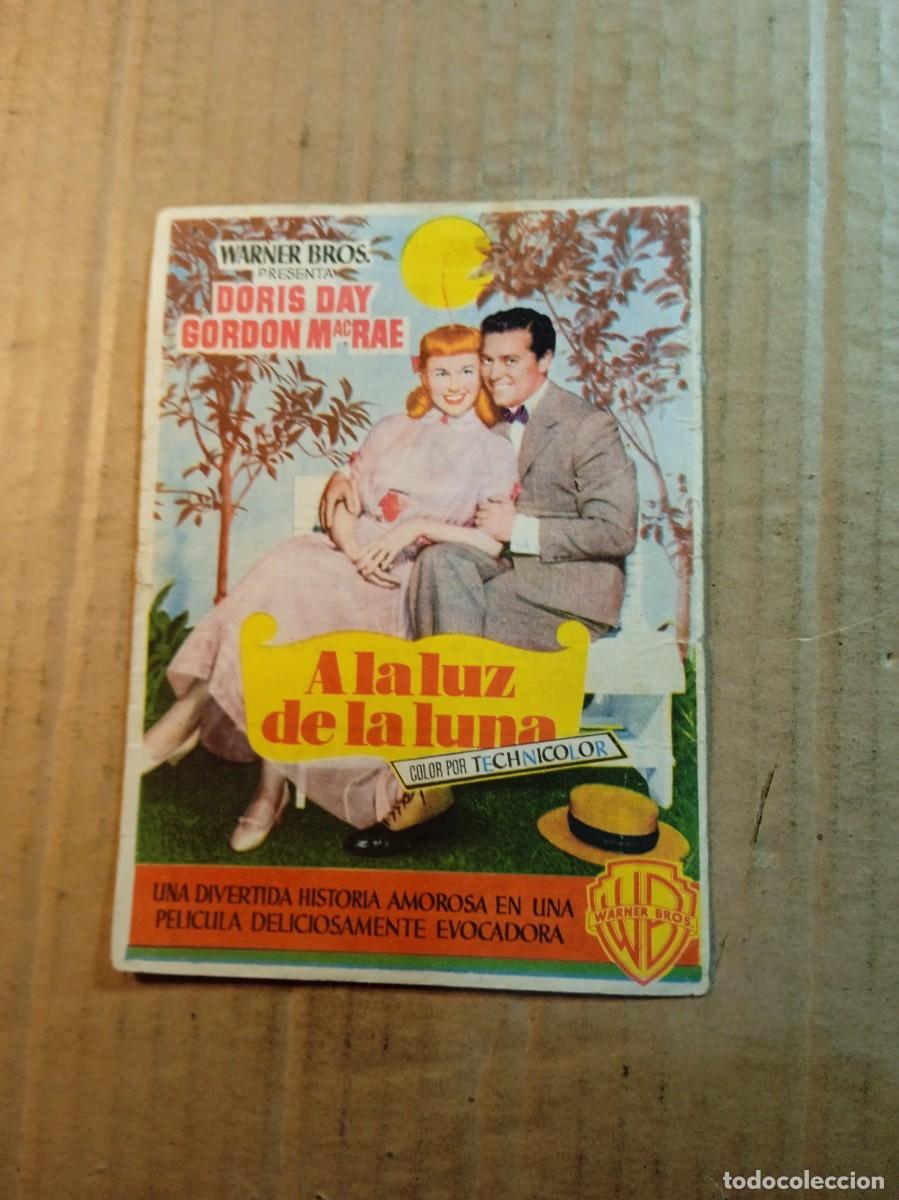  Foglietti di film di film antichi di cinema: FOLLETO DE MANO CON PUBLICIDAD A LA LUZ DE LA LUNA