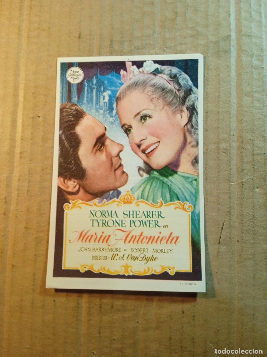  Flyers Publicitaires de films Anciens: FOLLETO DE MANO CON PUBLICIDAD MARIA ANTONIETA